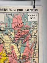 Charger l'image dans la galerie, ANCIENNE AFFICHE SCOLAIRE "LES RÉGIONS NATURELLES DE LA FRANCE" - LE MASSIF CENTRAL