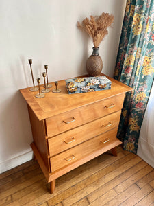 COMMODE VINTAGE EN BOIS VERNIS