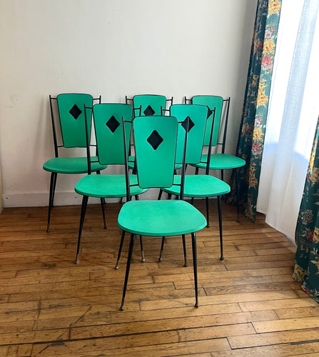 ENSEMBLE DE 6 CHAISES VINTAGE 