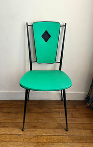 ENSEMBLE DE 6 CHAISES VINTAGE "CARTES À JOUER"