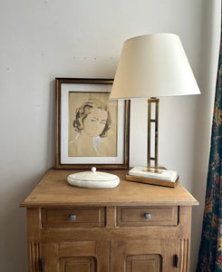 LAMPE DE TABLE LAITON ET MARBRE