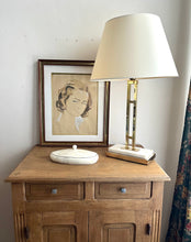 Charger l&#39;image dans la galerie, LAMPE DE TABLE LAITON ET MARBRE