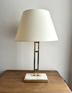 LAMPE DE TABLE LAITON ET MARBRE