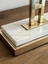 Charger l&#39;image dans la galerie, LAMPE DE TABLE LAITON ET MARBRE