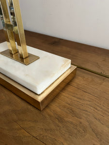 LAMPE DE TABLE LAITON ET MARBRE