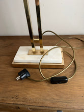 Charger l&#39;image dans la galerie, LAMPE DE TABLE LAITON ET MARBRE