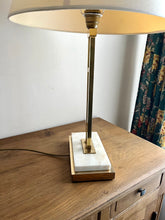 Charger l&#39;image dans la galerie, LAMPE DE TABLE LAITON ET MARBRE