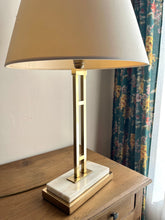 Charger l&#39;image dans la galerie, LAMPE DE TABLE LAITON ET MARBRE