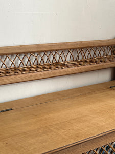 BANC COFFRE À JOUET EN ROTIN