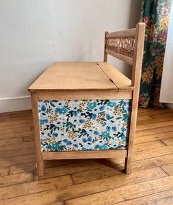 BANC COFFRE À JOUET EN ROTIN