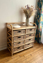 Charger l'image dans la galerie, COMMODE EN ROTIN