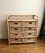Charger l'image dans la galerie, COMMODE EN ROTIN